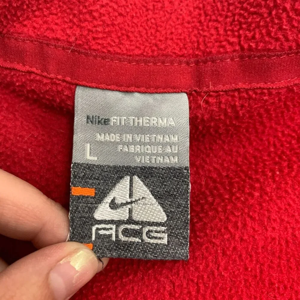 Nike ACG Jacket Womens L Large Fleece Lined Full Zip Therma Fit Active Outdoor